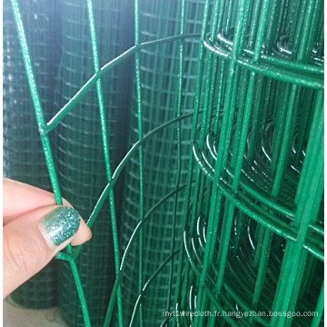 Treillis métallique soudé par PVC vert